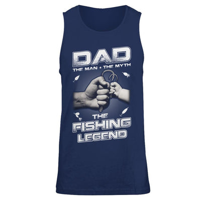 Dad The Man The Myth The Fishing Legend-T-Shirt & Hoodie-Unisex Tank-Navy
