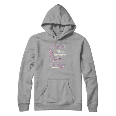 A Queen Was Born In December Happy Birthday To Me Gift-T-Shirt & Tank Top-Pullover Hoodie-Light Steel