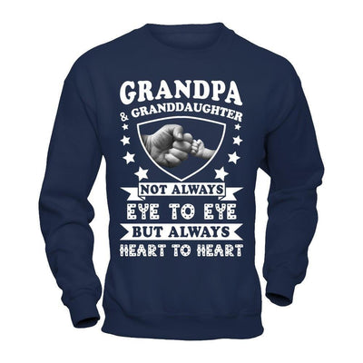 Grandpa And Granddaughter Not Always Eye To Eye-T-Shirt & Hoodie-Crewneck Sweatshirt-Navy