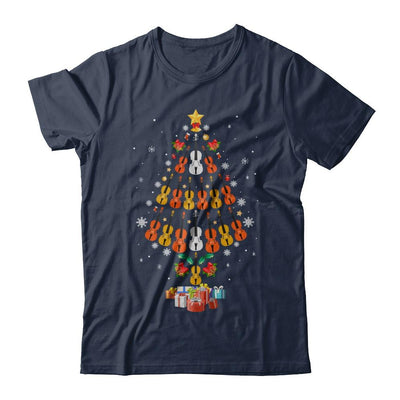 Music Violin Christmas Tree Merry Xmas Gift-T-Shirt & Sweatshirt-Classic T-Shirt-Navy