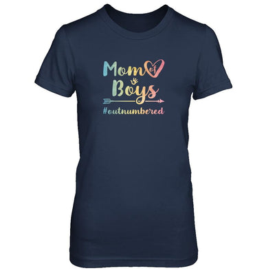 Mom Of Boys Outnumbered-T-Shirt & Tank Top-Women's T-Shirt-Navy