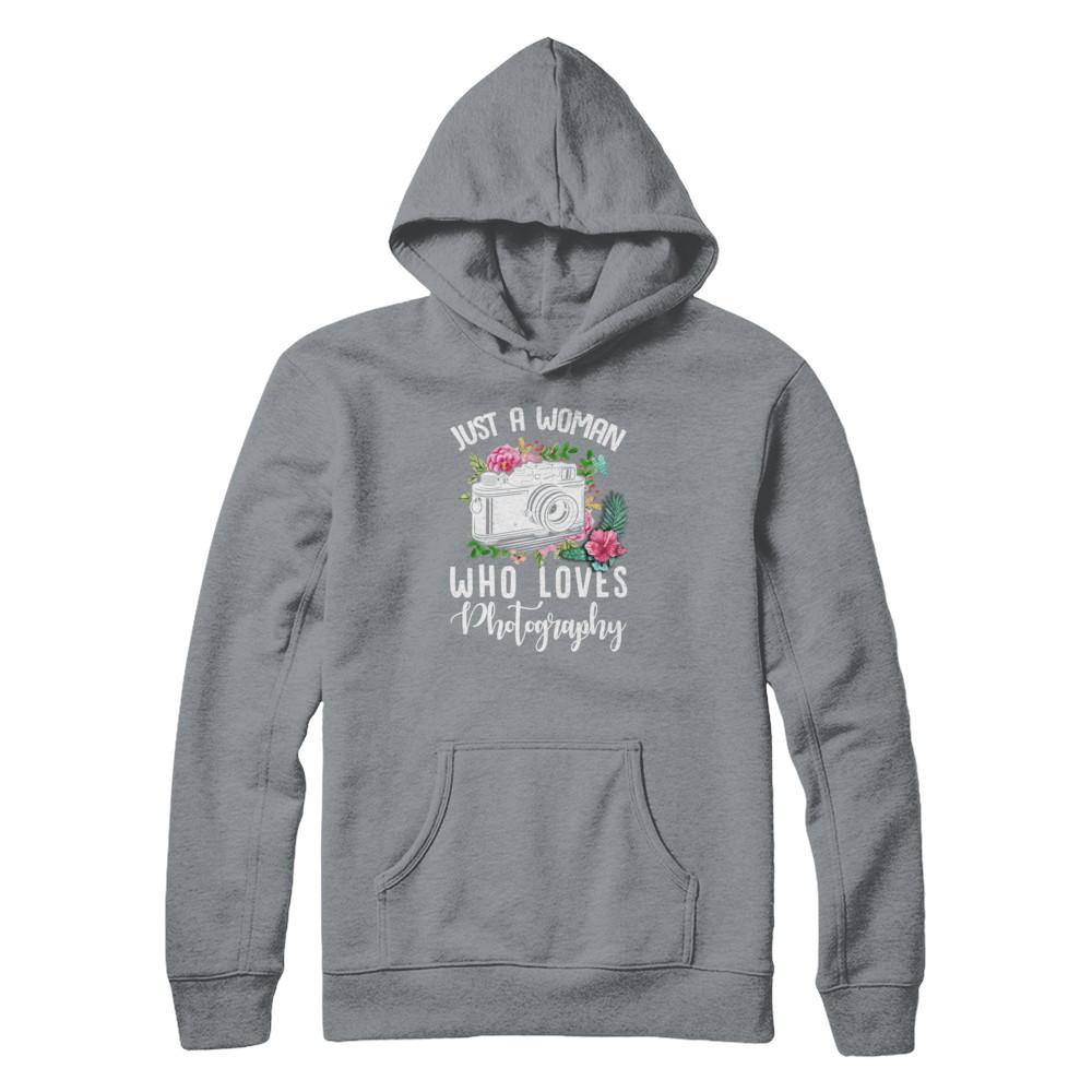 Just A Woman Who Loves Photography Photographer-T-Shirt & Tank Top-Pullover Hoodie-Light Steel