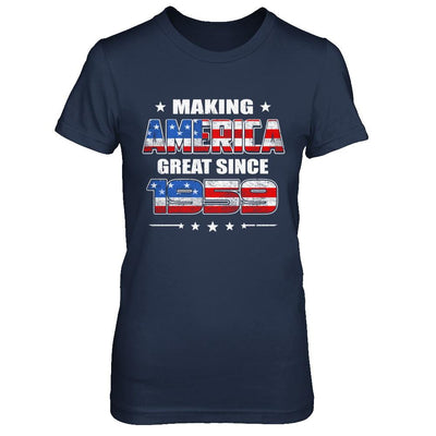 Making America Great Since 1959 62th Birthday-T-Shirt & Hoodie-Women's T-Shirt-Navy