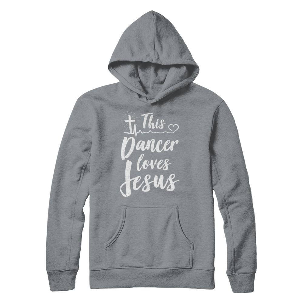 This Dancer Loves Jesus Christian Dance-T-Shirt & Hoodie-Pullover Hoodie-Light Steel