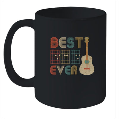 Vintage Best Dad Ever Guitar Chords Fathers Day Gifts Mug-Coffee Mug-Mug-Black
