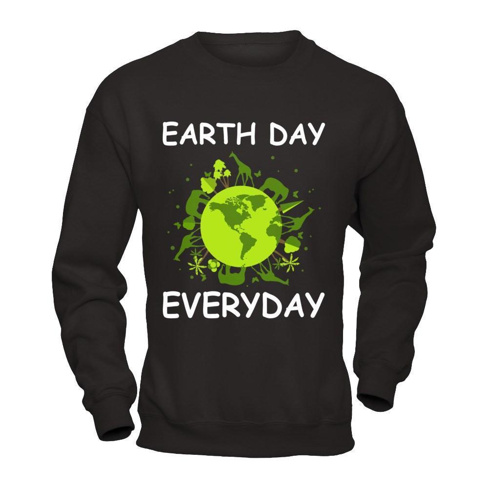 Trees And Plants On Earth Day Everyday 20178-T-Shirt & Hoodie-Crewneck Sweatshirt-Black