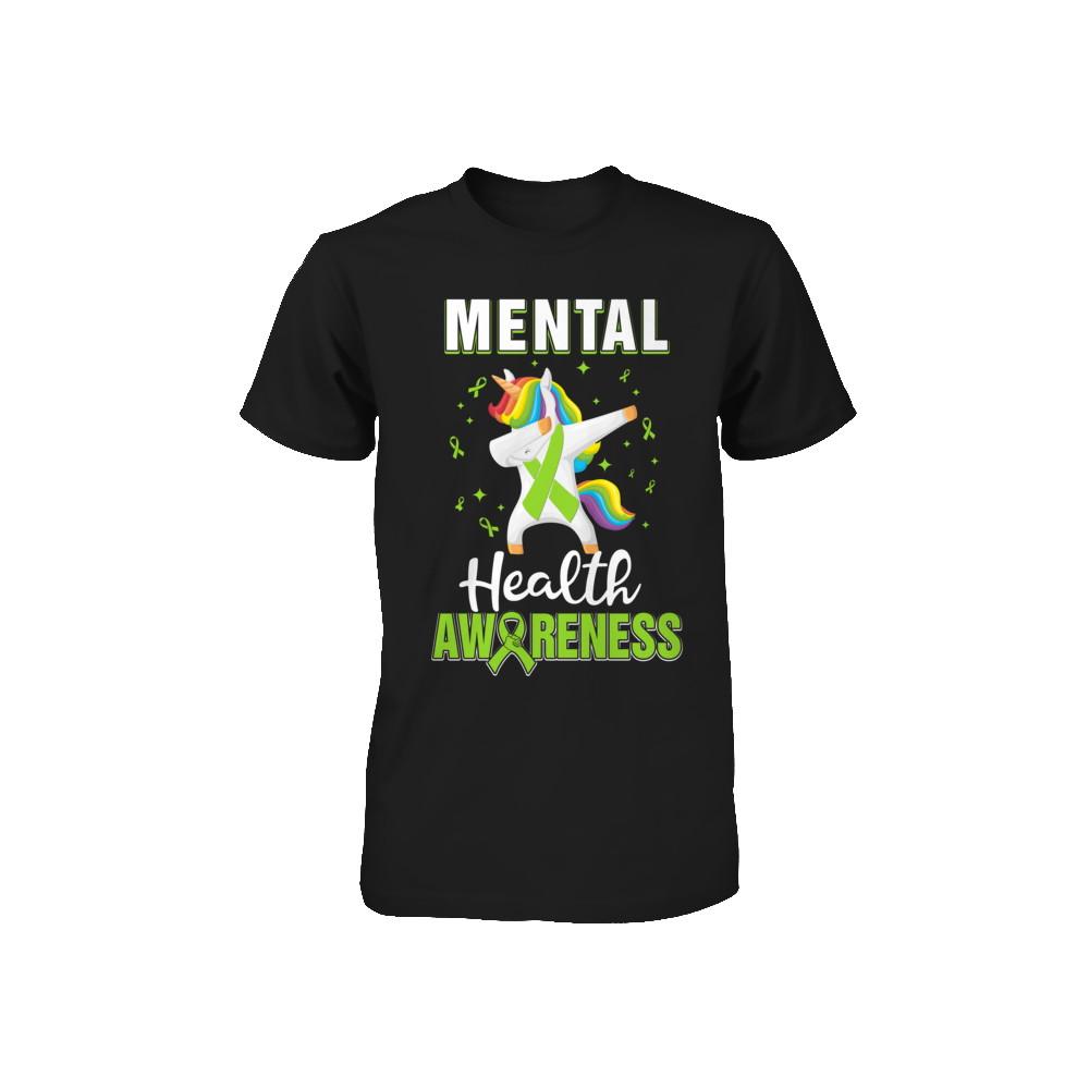Inspirational Mental Health Awareness Unicorn Support Youth-Youth Shirt-Toddler T-Shirt-Black