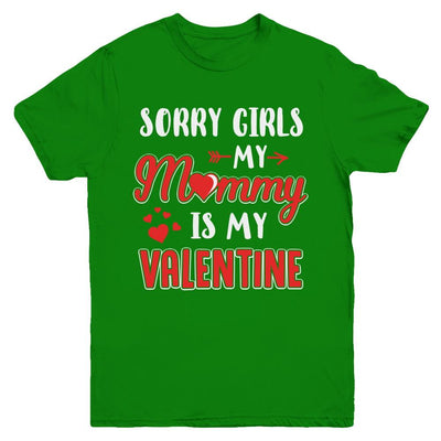 Funny Valentines Day Toddler Boy Mommy Is My Valentine Youth-Youth Shirt-Youth T-Shirt-Irish Green