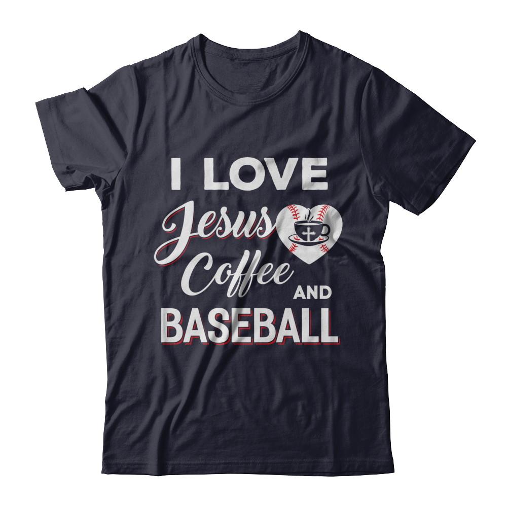 I Love Jesus Coffee & Baseball-T-Shirt & Sweatshirt-Premium T-Shirt-Midnight Navy
