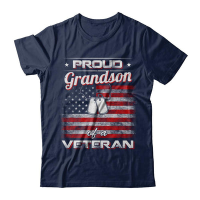 Proud Grandson Of A Veteran-T-Shirt & Hoodie-Classic T-Shirt-Navy