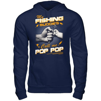 My Fishing Buddies Call Me Pop Pop-T-Shirt & Hoodie-Pullover Hoodie-Navy
