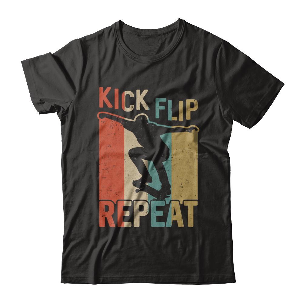 Kick Flip Skateboarding Repeat Vintage Skate