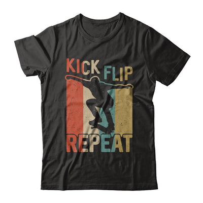 Kick Flip Skateboarding Repeat Vintage Skate-T-Shirt & Hoodie-Premium T-Shirt-Black