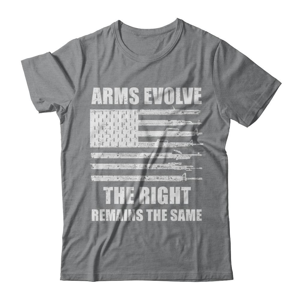 Arms Evolve The Right Remains The Same Gun Right-T-Shirt & Hoodie-