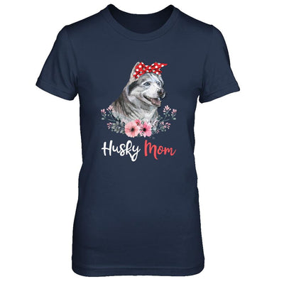 Husky Mom Gift For Women Dog Lover-T-Shirt & Hoodie-Women's T-Shirt-Navy