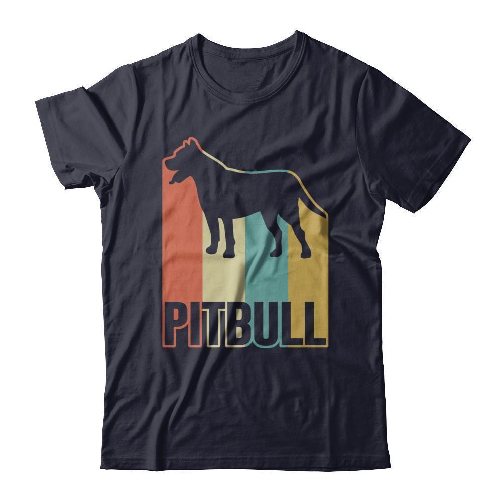 Classic Vintage Retro Style Pitbull Dog-T-Shirt & Hoodie-Premium T-Shirt-Midnight Navy