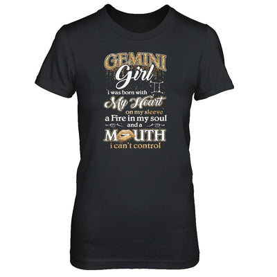 I'm A Gemini Girl Lipstick May June Funny Zodiac Birthday-T-Shirt & Tank Top-Women's T-Shirt-Black