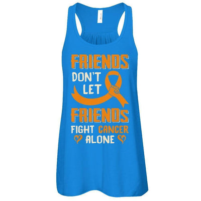 Friends Don't Let Friends Fight Cancer Alone Orange Awareness-T-Shirt & Tank Top-Women's Flowy Racerback Tank-True Royal