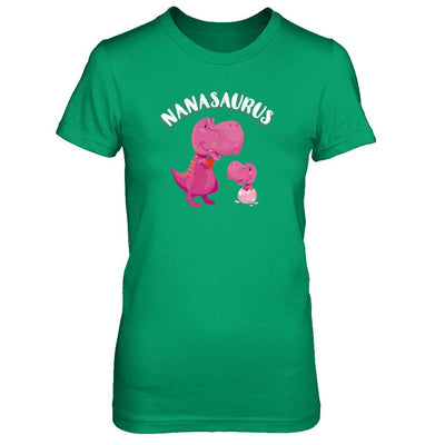 Nana Nanasaurus Rex Cute Dinosaur Mothers Day-T-Shirt & Tank Top-Women's T-Shirt-Irish Green