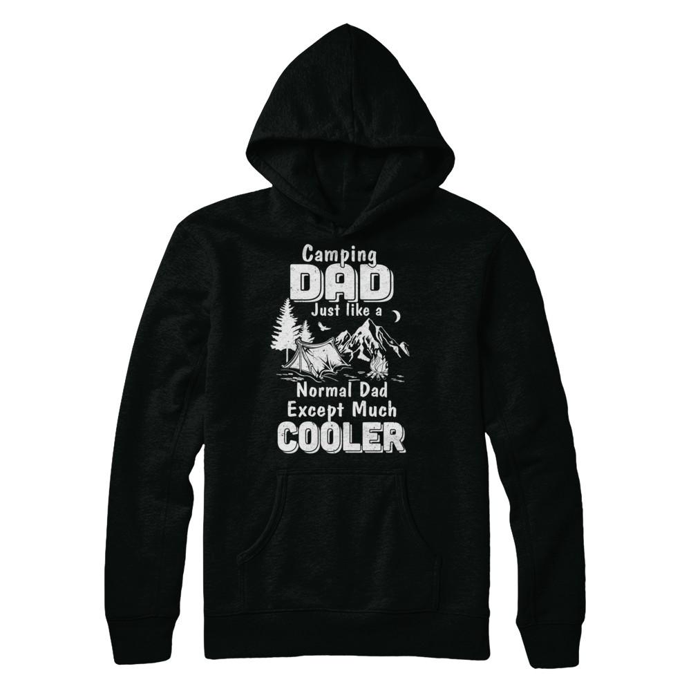Camping Dad Except Much Cooler-T-Shirt & Hoodie-Pullover Hoodie-Black