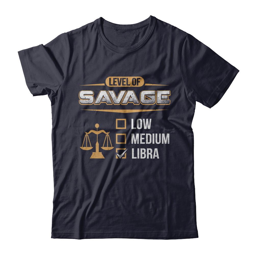 Level Of Savage Libra-T-Shirt & Hoodie-Premium T-Shirt-Midnight Navy