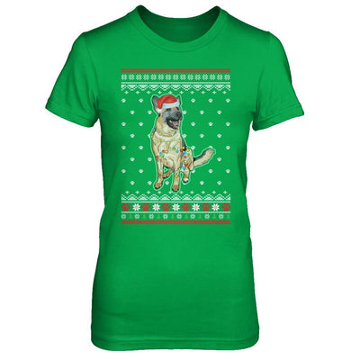 German Shepherd Christmas Ugly Sweater Lights Dog Xmas Gift-T-Shirt & Sweatshirt-Women's T-Shirt-Irish Green