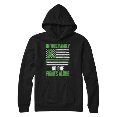 In This Family No One Fights Alone Liver Cancer Green-T-Shirt & Hoodie-Pullover Hoodie-Black