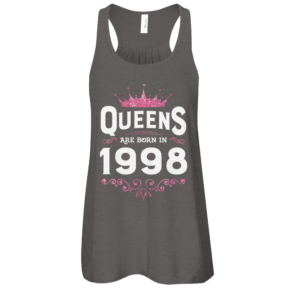 Queens Are Born In 1998 Birthday Gift-T-Shirt & Tank Top-
