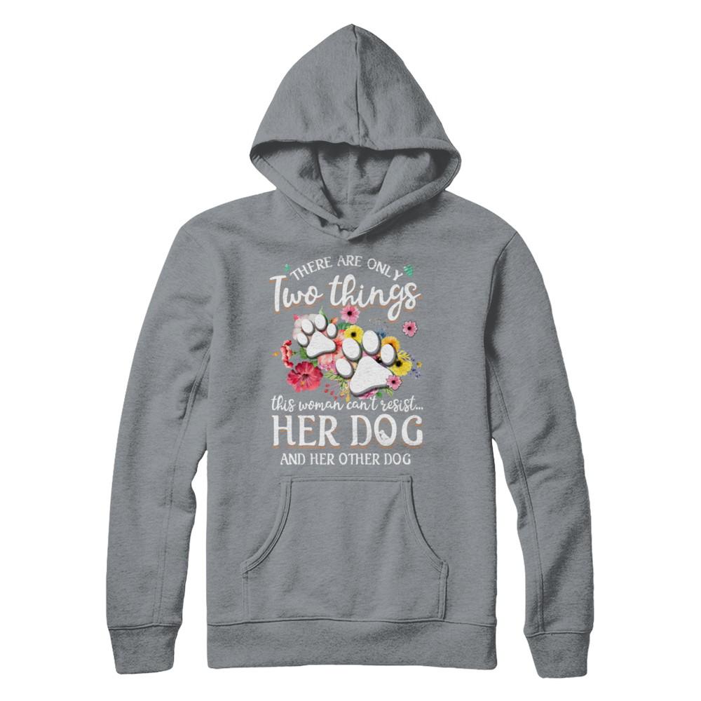 This Woman Can't Resist Her Dog And Her Other Dog-T-Shirt & Hoodie-Pullover Hoodie-Light Steel
