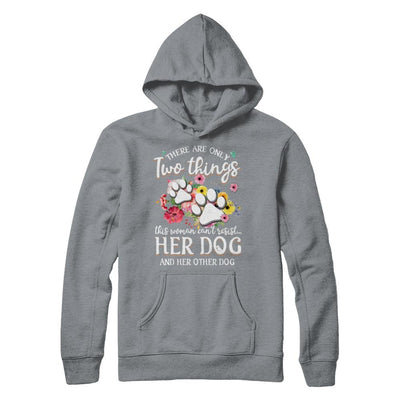 This Woman Can't Resist Her Dog And Her Other Dog-T-Shirt & Hoodie-Pullover Hoodie-Light Steel