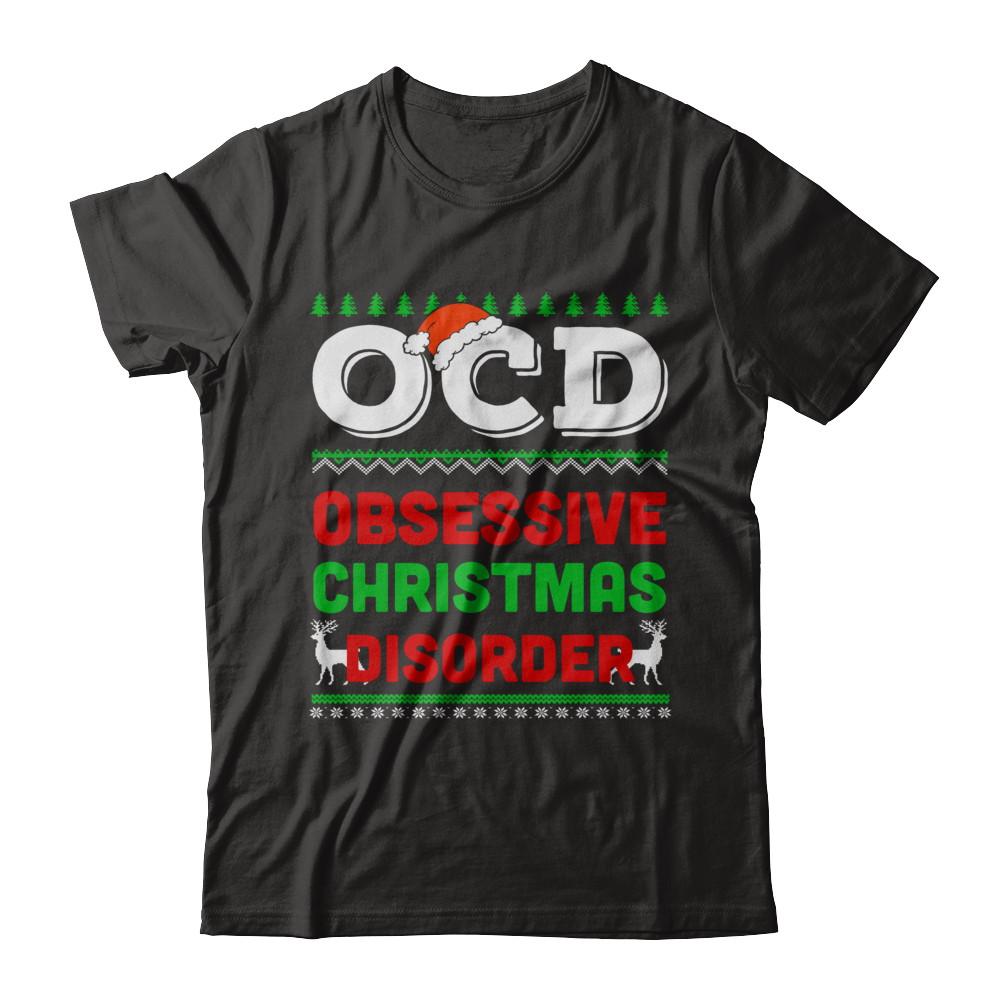 OCD Obsessive Christmas Disorder Xmas Gift-T-Shirt & Sweatshirt-Premium T-Shirt-Black
