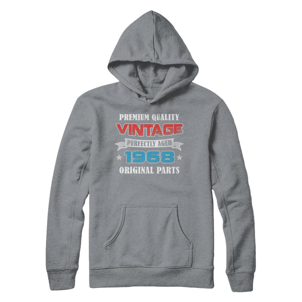 Vintage Premium Prefectly Aged 1968 53th Birthday Gift-T-Shirt & Hoodie-Pullover Hoodie-Light Steel