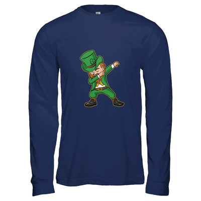 Dabbing St Patricks Day Leprechaun-T-Shirt & Hoodie-Long Sleeve T-Shirt-Navy
