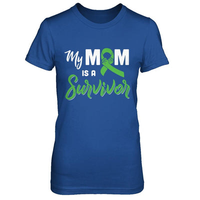 My Mom Is A Survivor Lymphoma Son Daughter-T-Shirt & Hoodie-Women's T-Shirt-Royal