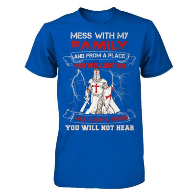 Knight Templar Mess With My Family And From A Place You Will Not See-T-Shirt & Hoodie-Premium T-Shirt-Royal
