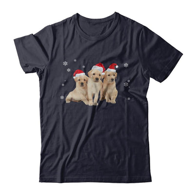 Funny Yellow Labrador Puppies Christmas Dog Gift-T-Shirt & Hoodie-Premium T-Shirt-Midnight Navy