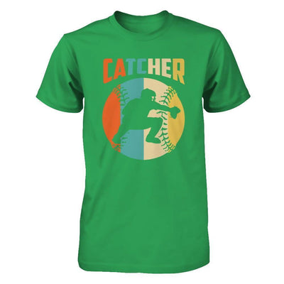 Classic Vintage Retro Style Catcher Baseball-T-Shirt & Hoodie-Premium T-Shirt-Kelly Green