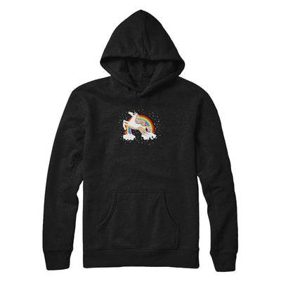 Funny Sloth Riding Unicorn Lover-T-Shirt & Tank Top-Pullover Hoodie-Black