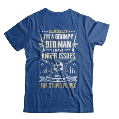 Walk Away I Am Grumpy Old Man I Have Anger Issues-T-Shirt & Hoodie-Classic T-Shirt-Royal