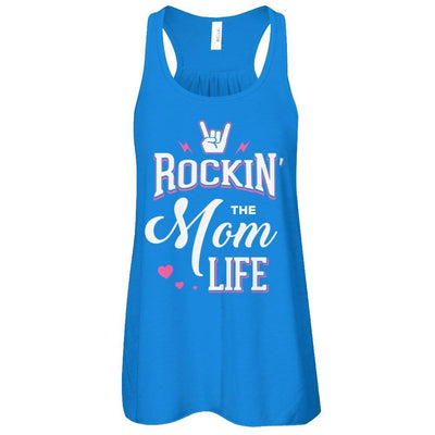 Rockin' The Mom Life-T-Shirt & Tank Top-Women's Flowy Racerback Tank-True Royal