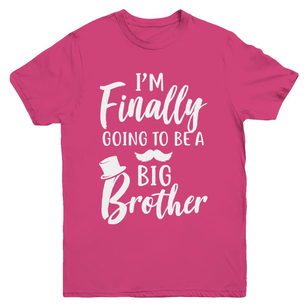 Cute I Am Finally Going To Be A Big Brother Youth-Youth Shirt-Youth T-Shirt-Heliconia
