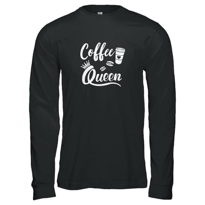 Coffee Queen Coffee Queen Funny-T-Shirt & Tank Top-Long Sleeve T-Shirt-Black