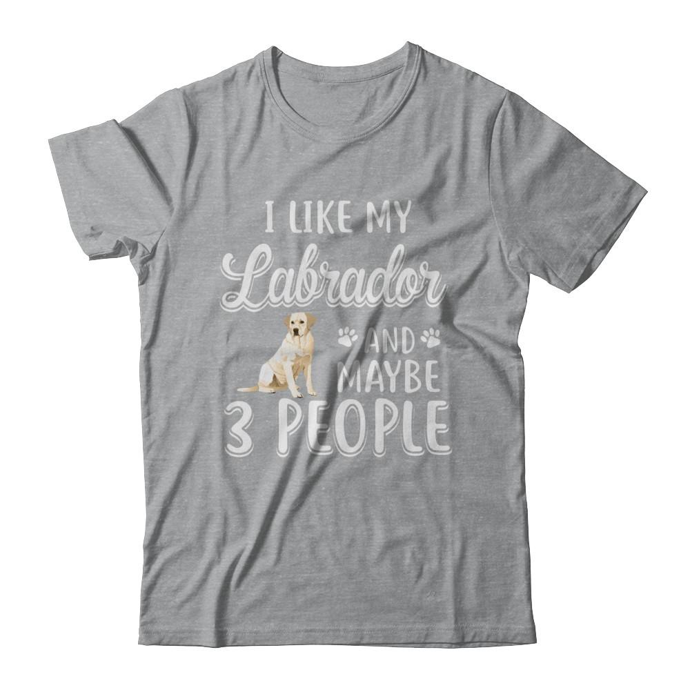 I Like My Labrador And Maybe 3 People-T-Shirt & Hoodie-Classic T-Shirt-Sport Grey