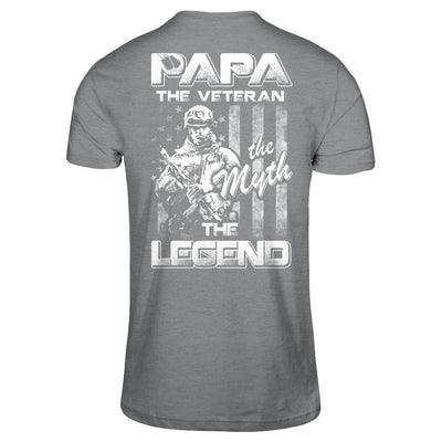 Papa The Veteran The Myth The Legend-T-Shirt & Hoodie-Classic T-Shirt-Sport Grey