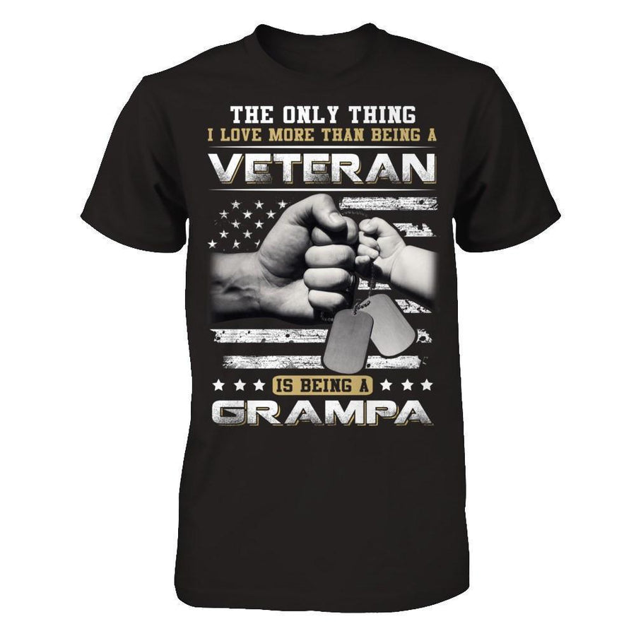 I Love More Than Being A Veteran Is Being A Grampa-T-Shirt & Hoodie-Classic T-Shirt-Black
