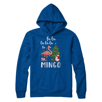 Cute Pink Flamingo Santa Hat Merry Christmas-T-Shirt & Hoodie-Pullover Hoodie-Deep Royal