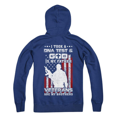 I Took A Dna Test God Is My Father Veterans Brothers-T-Shirt & Hoodie-Pullover Hoodie-Deep Royal
