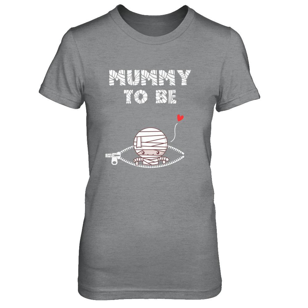 Cute Baby Mummy To Be Pregnant Halloween Costume-T-Shirt & Hoodie-Women's T-Shirt-Sport Grey