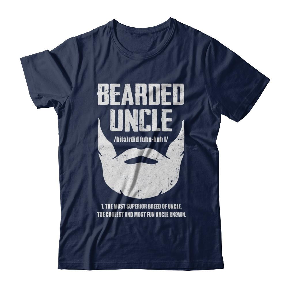 Bearded Funcle Funny Uncle Beard Definition-T-Shirt & Hoodie-Classic T-Shirt-Navy