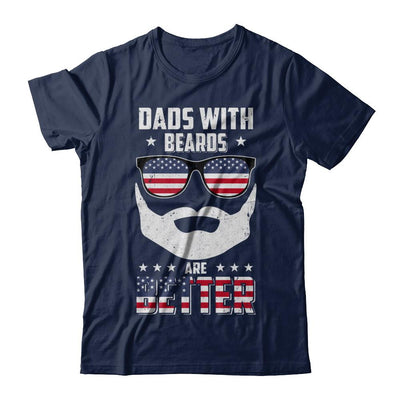 Dads With Beards Are Better American Flag Fathers Day-T-Shirt & Hoodie-Classic T-Shirt-Navy